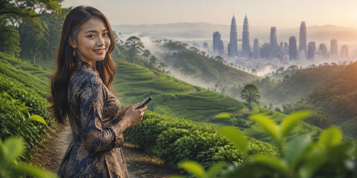 Antara muka aplikasi kasino lm500h dengan reka bentuk batik Malaysia yang moden dan elegan