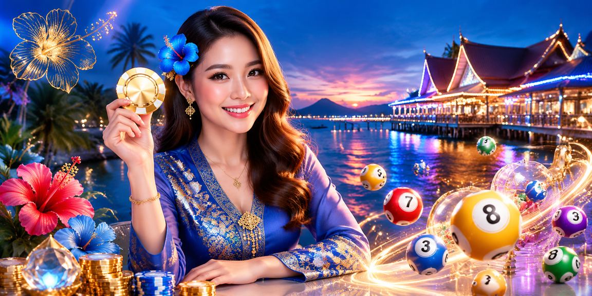 Pemain slot Malaysia berpakaian baju kurung menikmati hiburan dalam talian