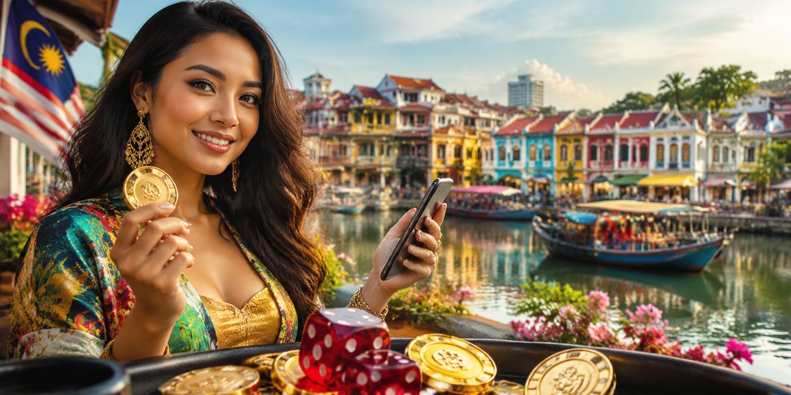 Permainan dadu dan hiburan kasino bertema Penang dalam persekitaran yang meriah